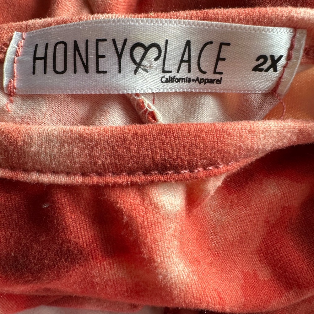 Honey and Lace Long Sleeve Dress Pockets Swing Size 2X Tie Dye Autumn - Picture 2 of 8